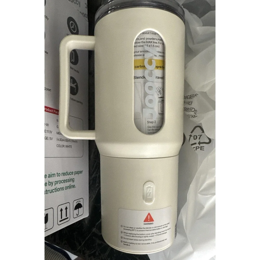 Jooccy Pro-Series Portable Handheld Blender J01-TS6R-W 120W 11oz USB-C